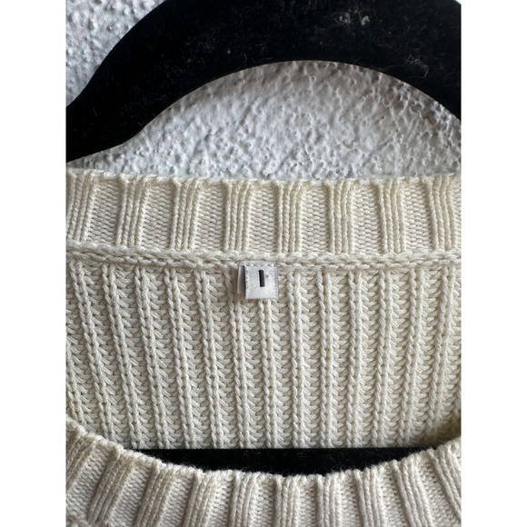 Denimist Montauk NY Striped Sailor Sweater ECRU NAVY STRIPE 100 Cotton Size L - Picture 2 of 5